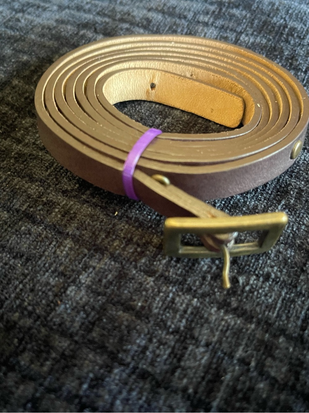 Streets Ahead Brown Leather Belt with Brass Buckle